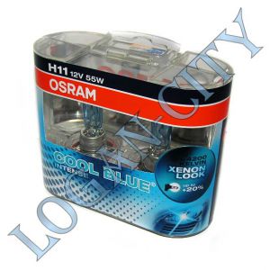 Лампа H11 Osram 55+20% (64211 CBI) EuroBox 4200k (2шт.) противотуманные фары Logan ― Logan-city - магазин запчастей на Renault Logan, Sandero, Duster, Lada Largus