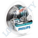 Лампа H4 Philips 60/55+130% X-treme Vision, 12342X+S2 (2 лампы Н4) New Extra Light Brightness